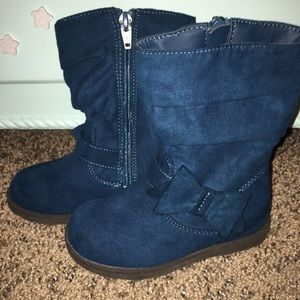 Blue suede boots toddler girl size 8